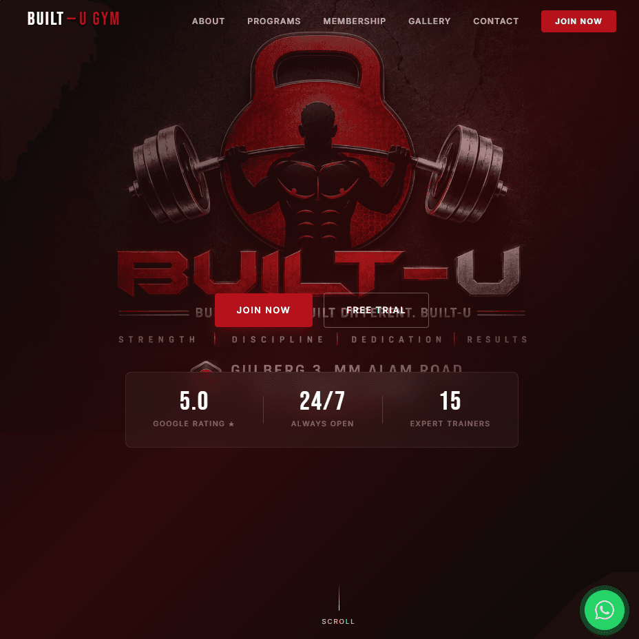 Builtu Gym — live website preview