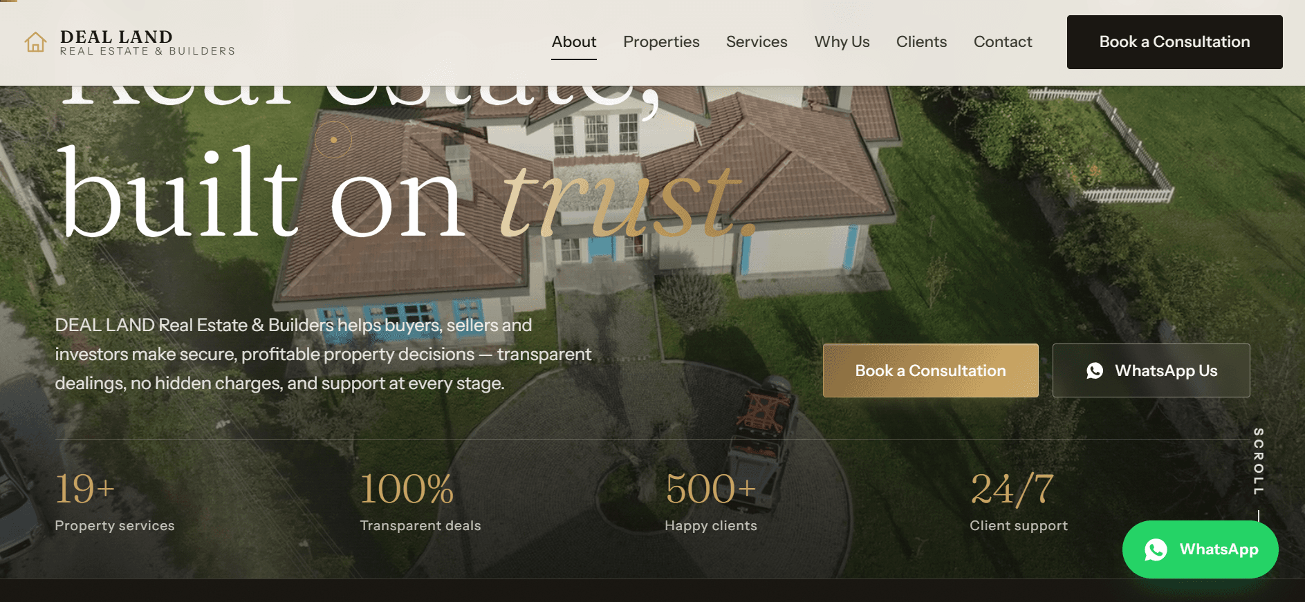 Real Estate Website — live website preview