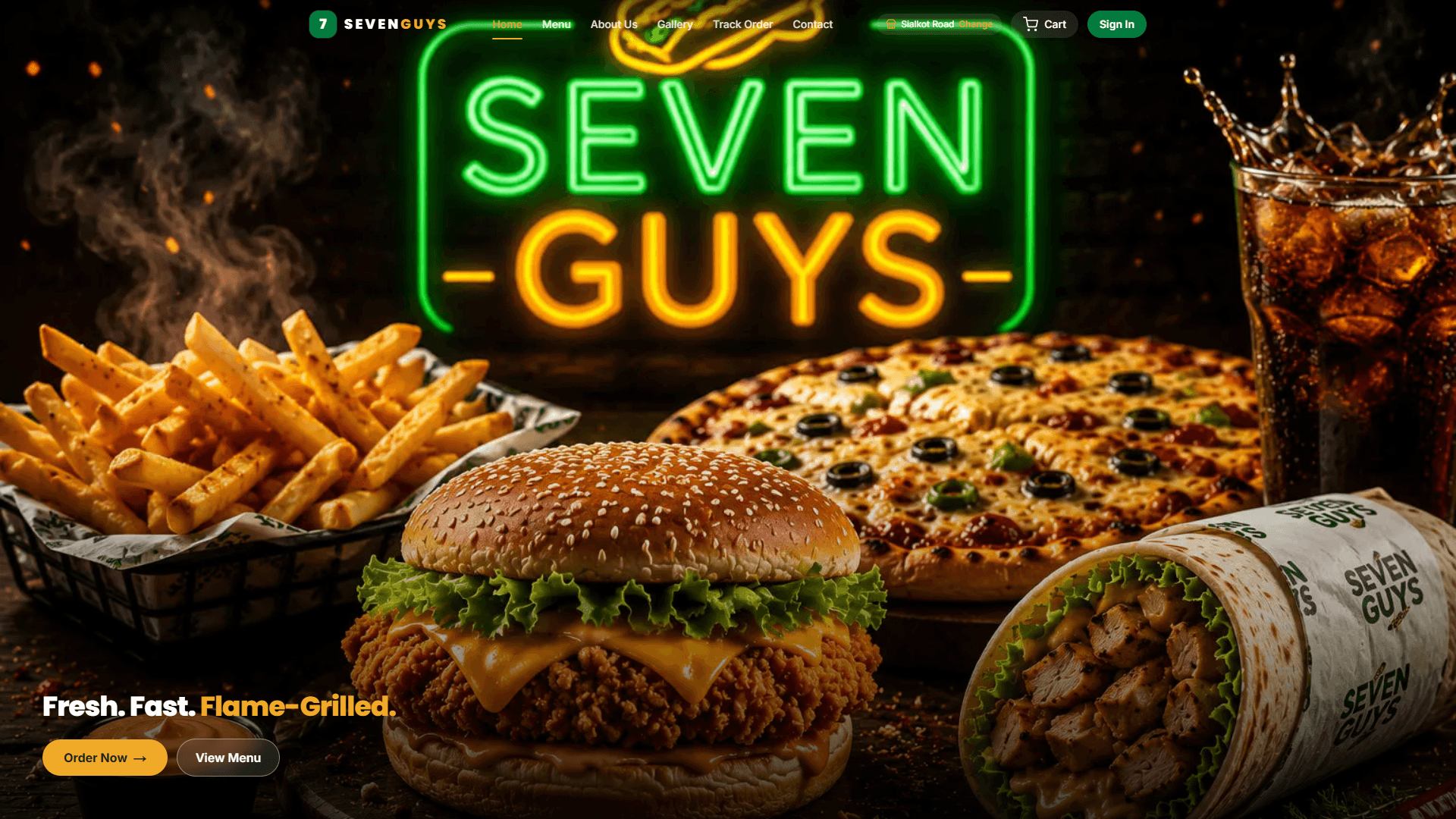 Seven Guys — live website preview