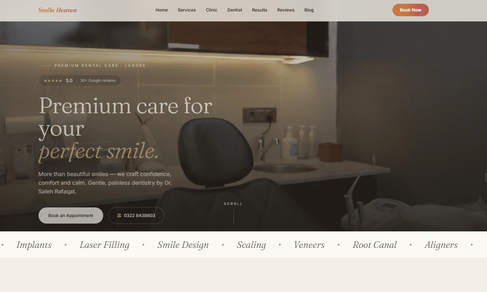 Smile Heaven Dental — live website preview