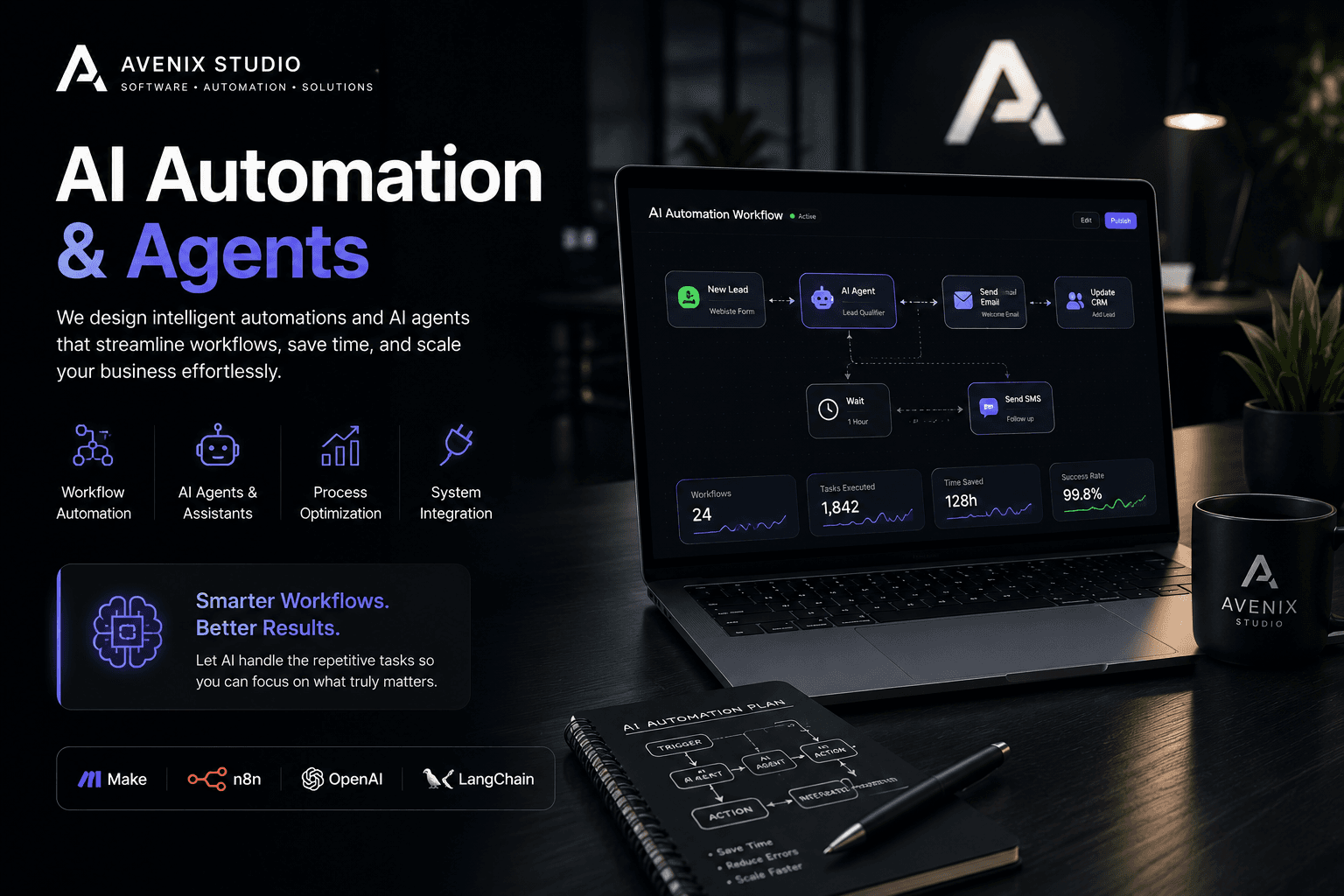 AI Automation & AI Agents — Avenix Studio service overview