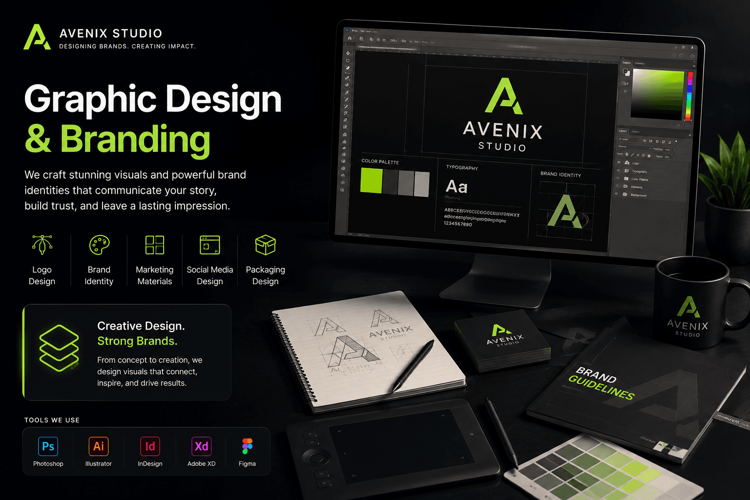 Graphic Design & Branding — Avenix Studio service overview