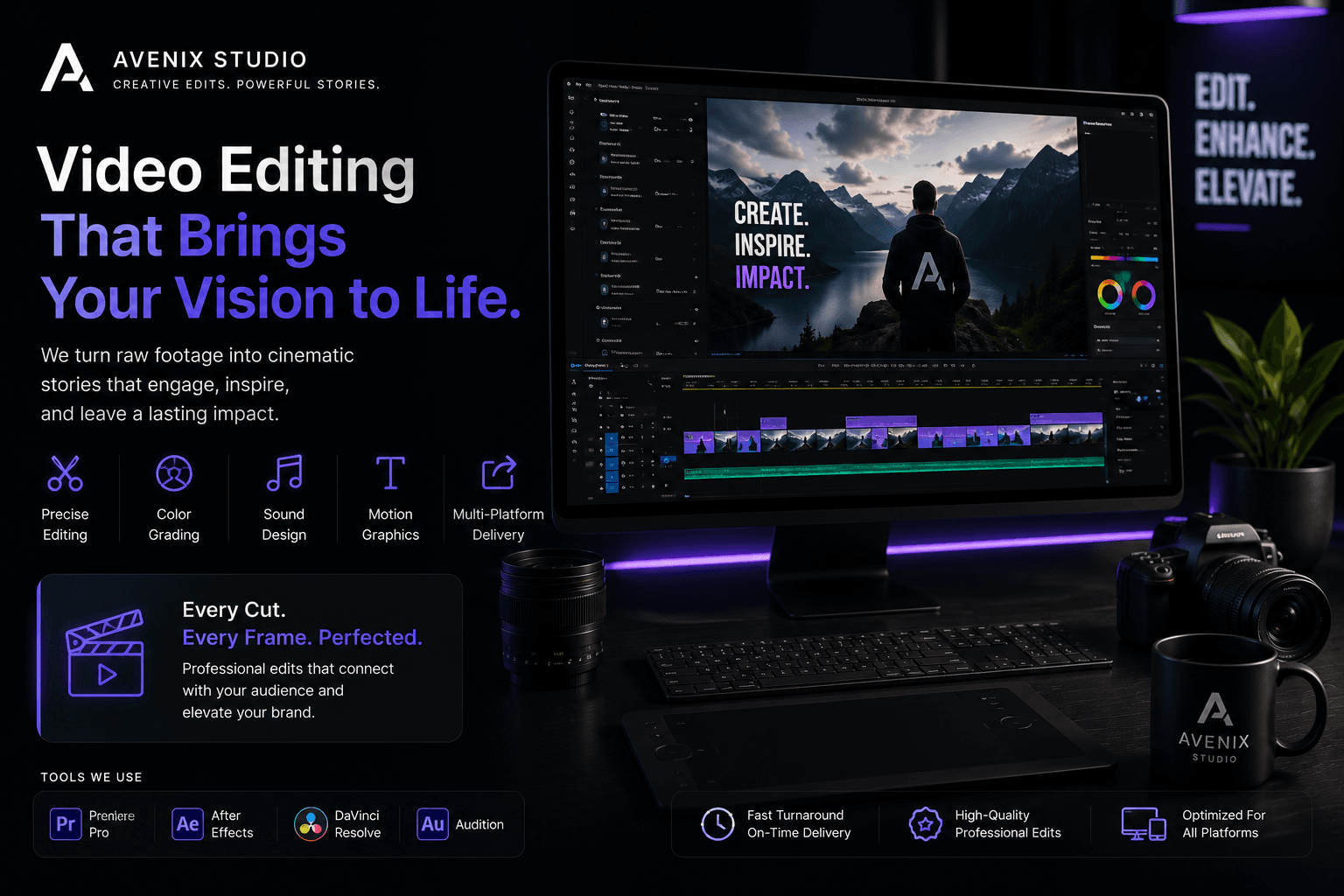 Video Editing — Avenix Studio service overview