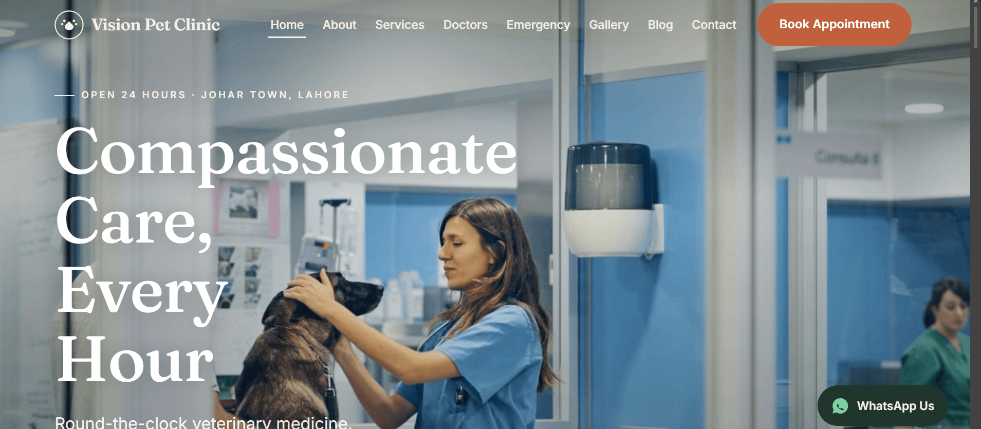 Pet Care Website — live website preview