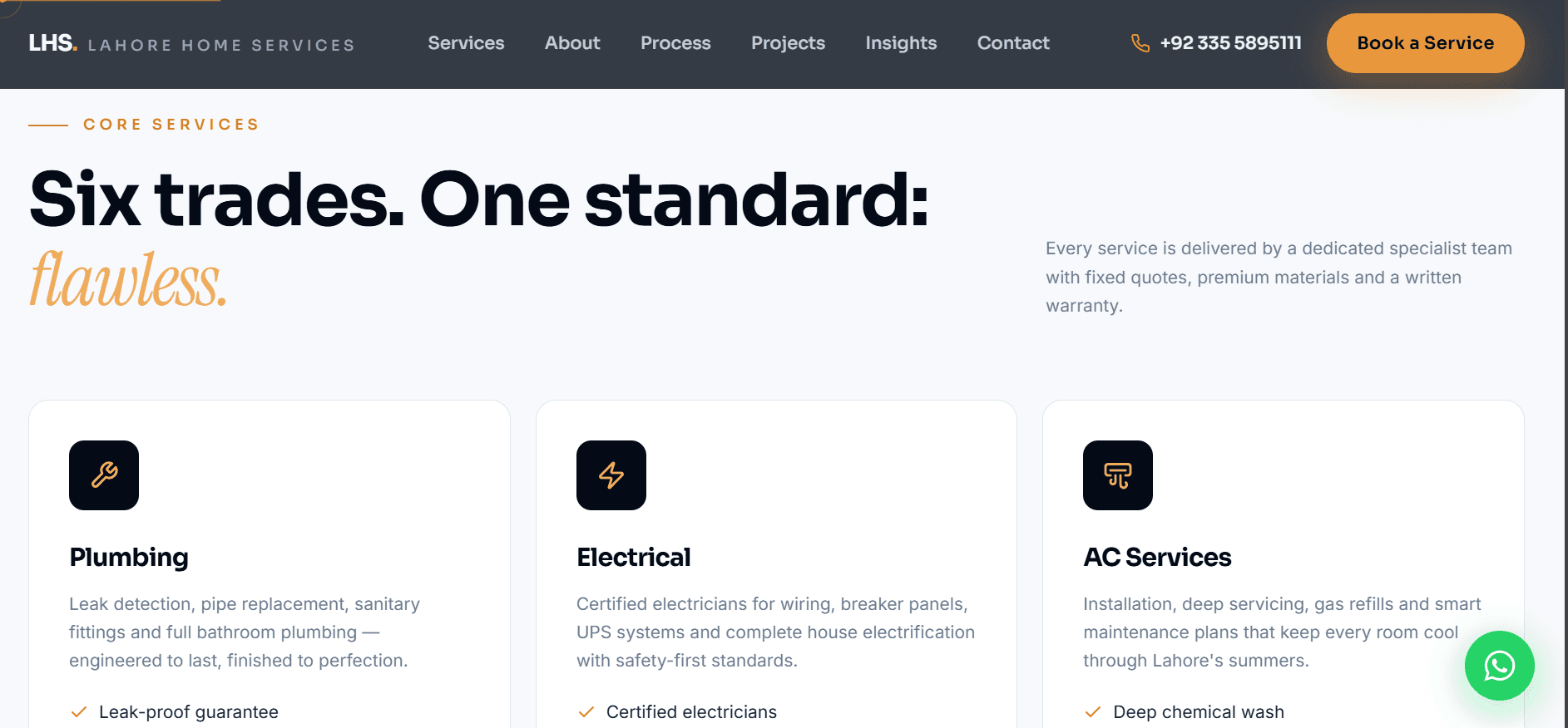 Home Services Website — live website preview
