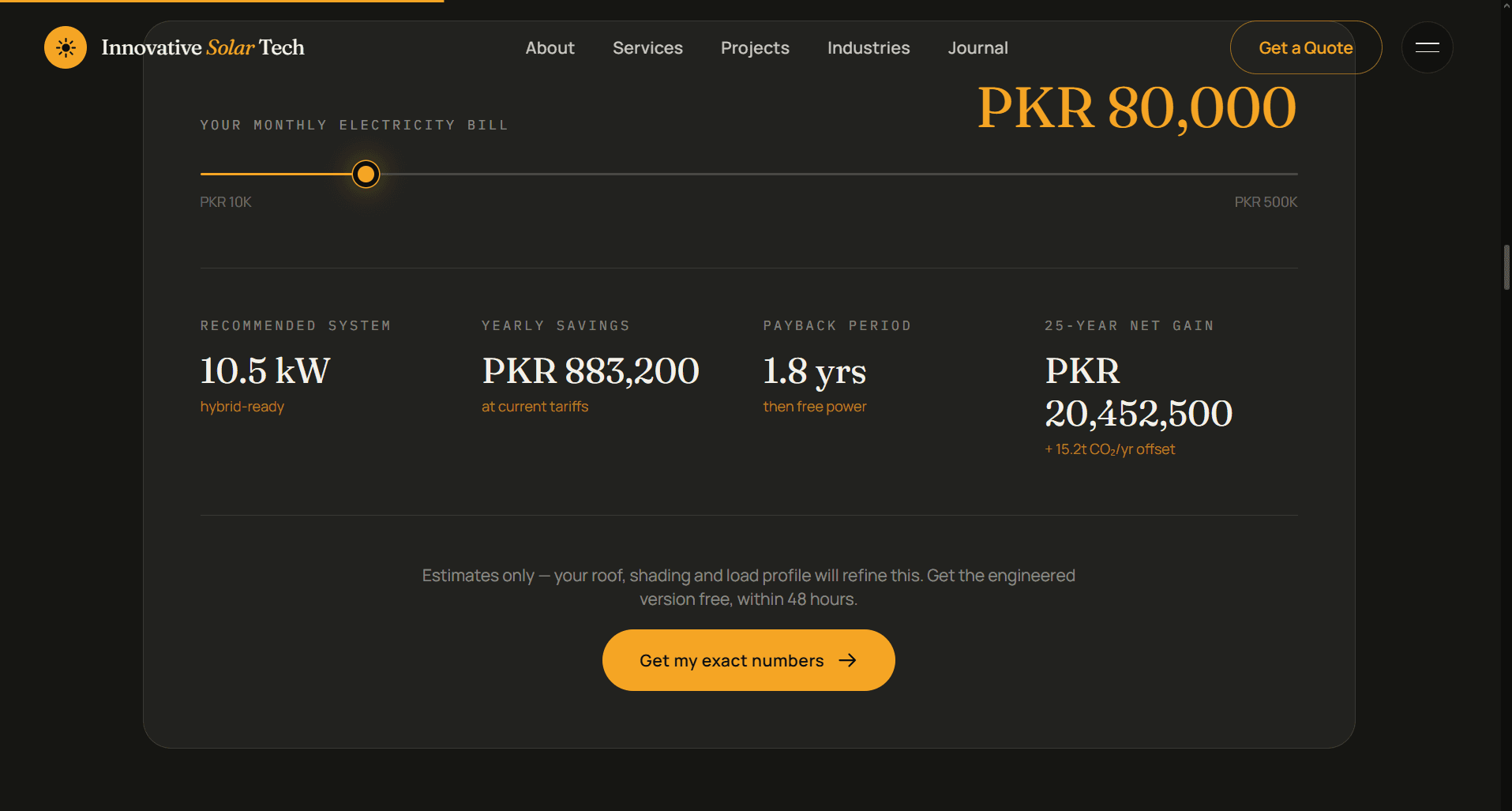 Solar Company Website — live website preview